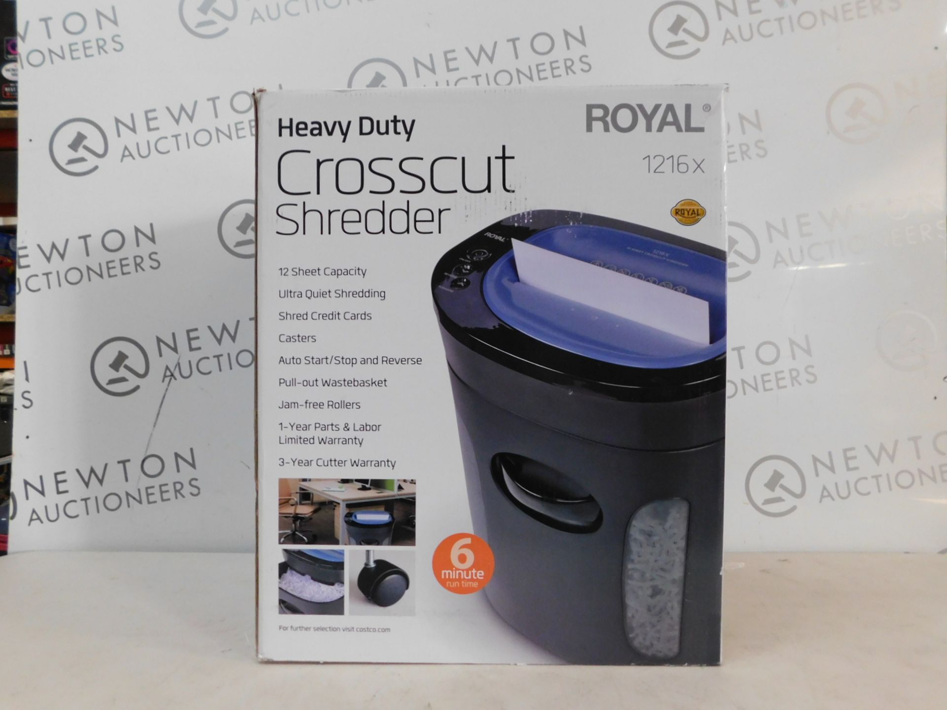 1 BOXED ROYAL 1216X 24L 12-SHEET CROSS CUT SHREDDER RRP Â£89.99