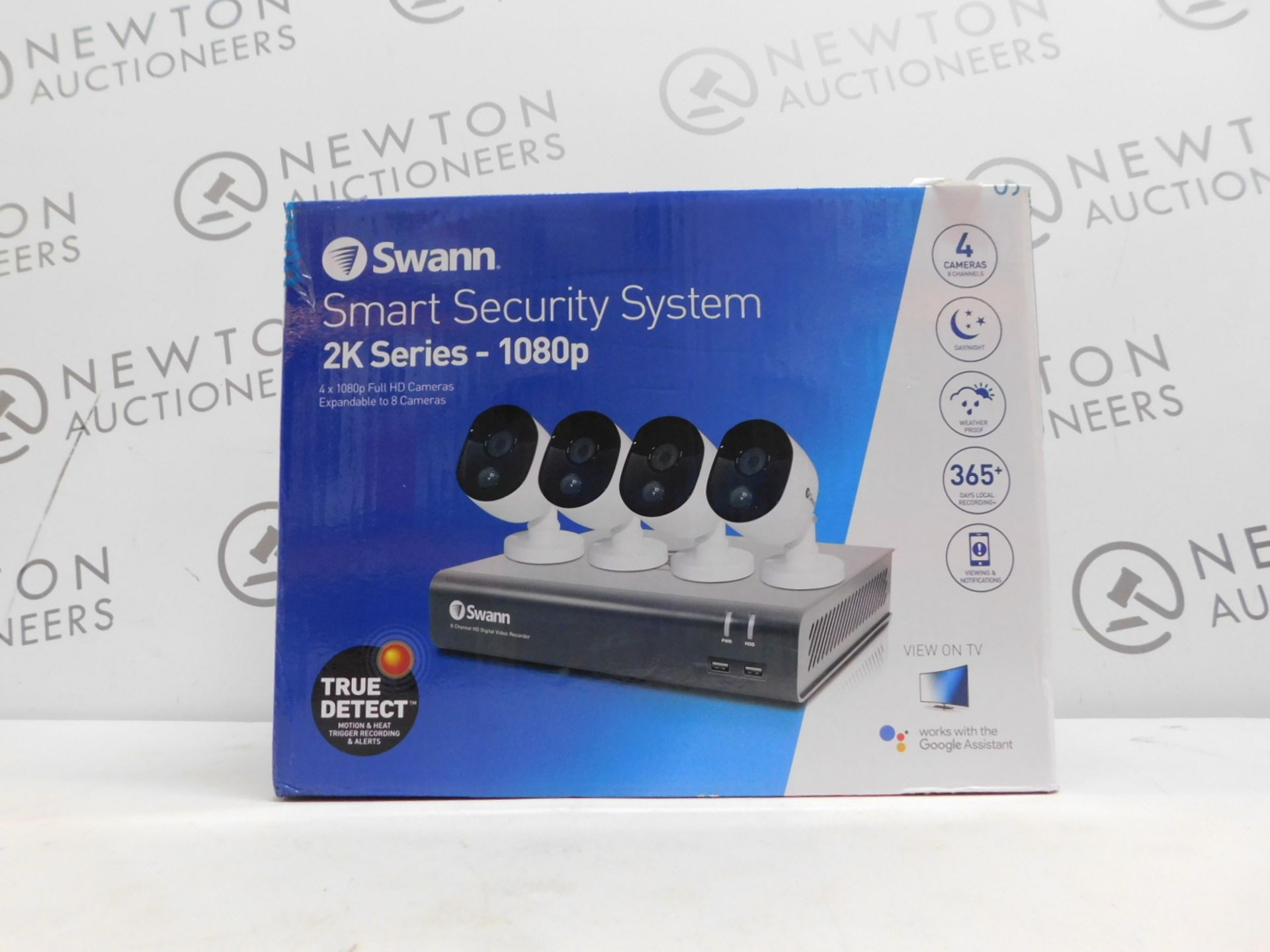 1 BOXED SWANN 8 CHANNEL SECURITY SYSTEM: 1080P FULL HD DVR-4575 WITH 1TB HDD & 4 X 1080P THERMAL