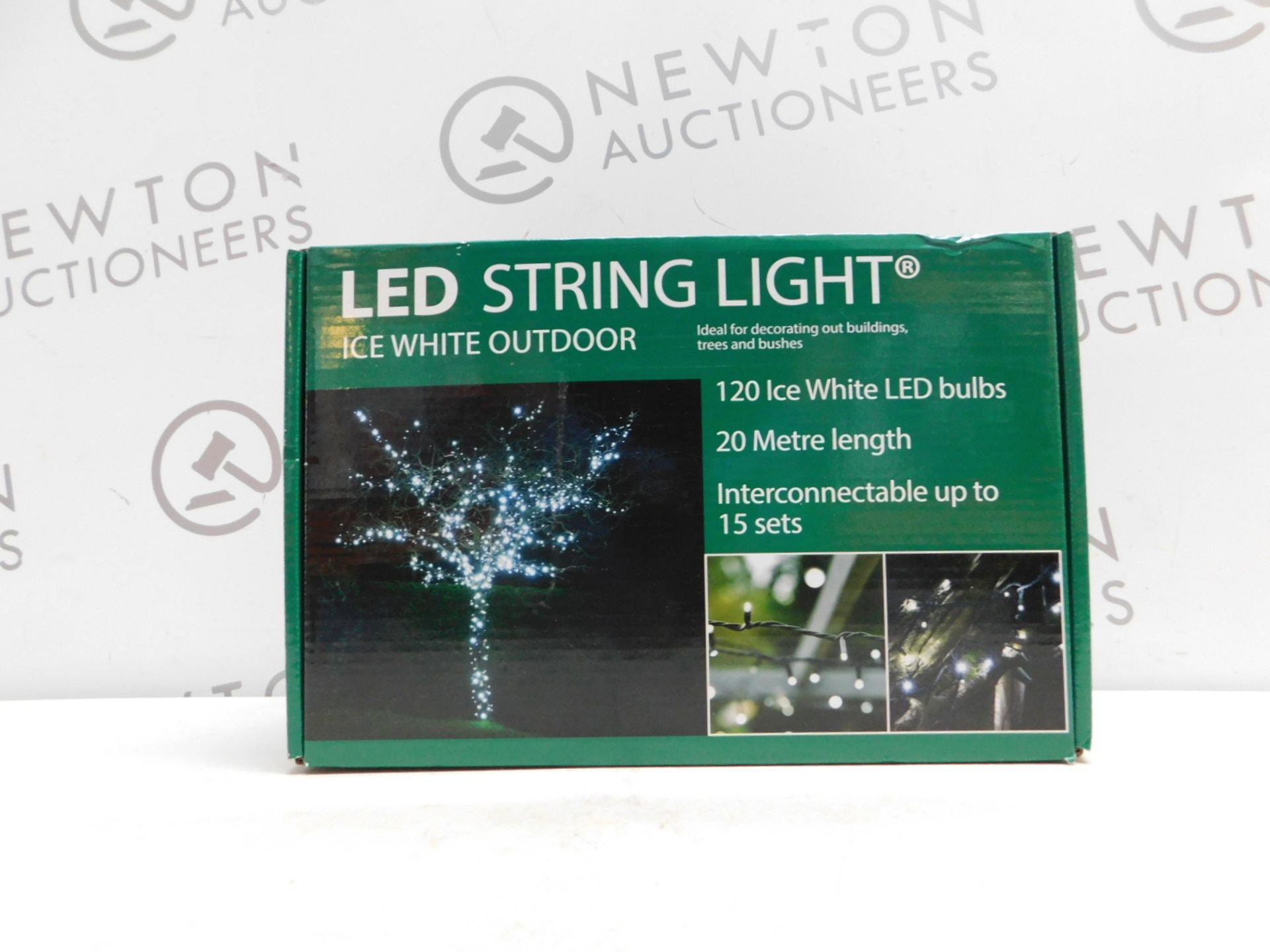 1 BOXED LIGHTS4YOU 20M (66 FT) 120 LED ICE WHITE OUTDOOR STRING LIGHTS RRP Â£49