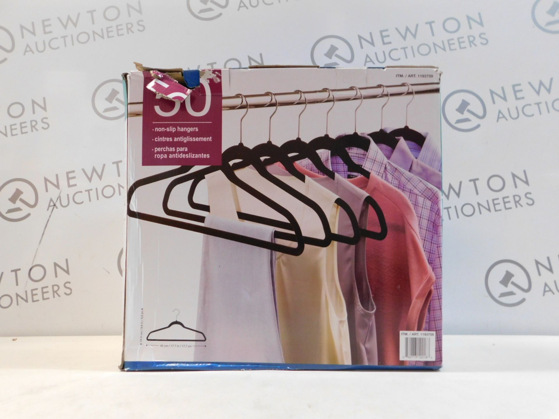 1 BOXED SET OF APPROXIMATELY 50 NON SLIP HANGERS RRP Â£39.99