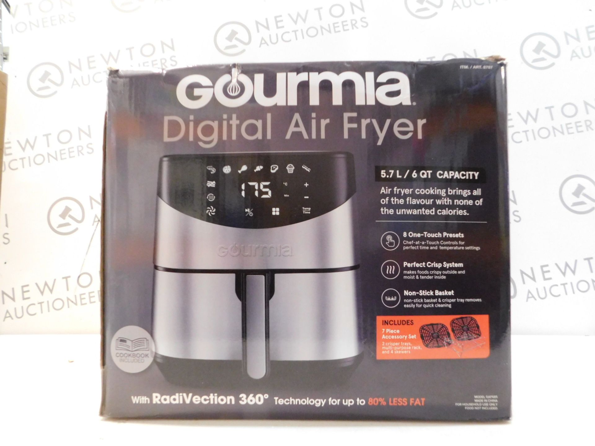 1 BOXED GOURMIA 6QT/5.7L DIGITAL AIR FRYER RRP Â£89.99