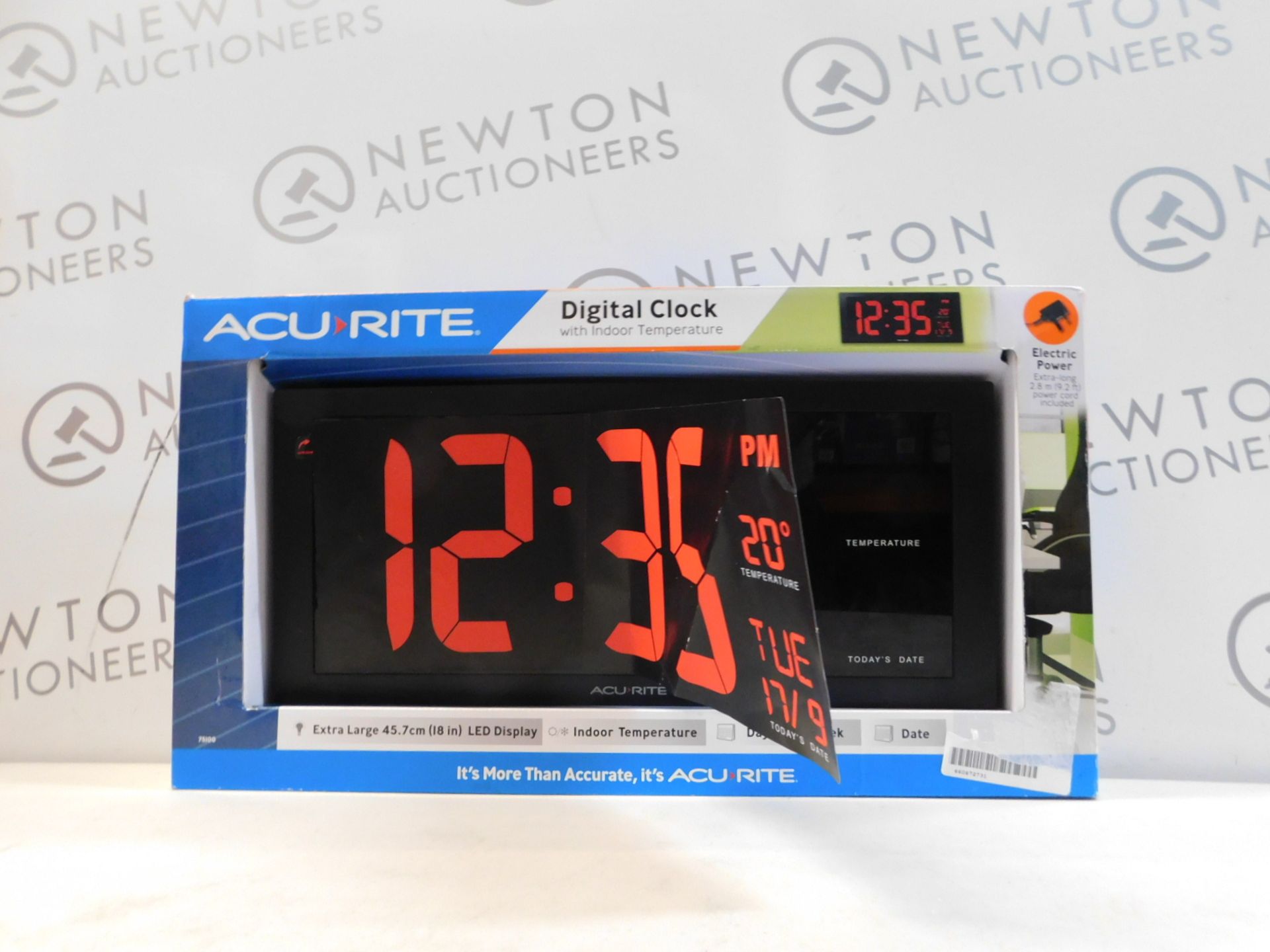 1 BOXED ACURITE DIGITAL CLOCK WITH INDOOR TEMPERATURE RRP Â£64.99