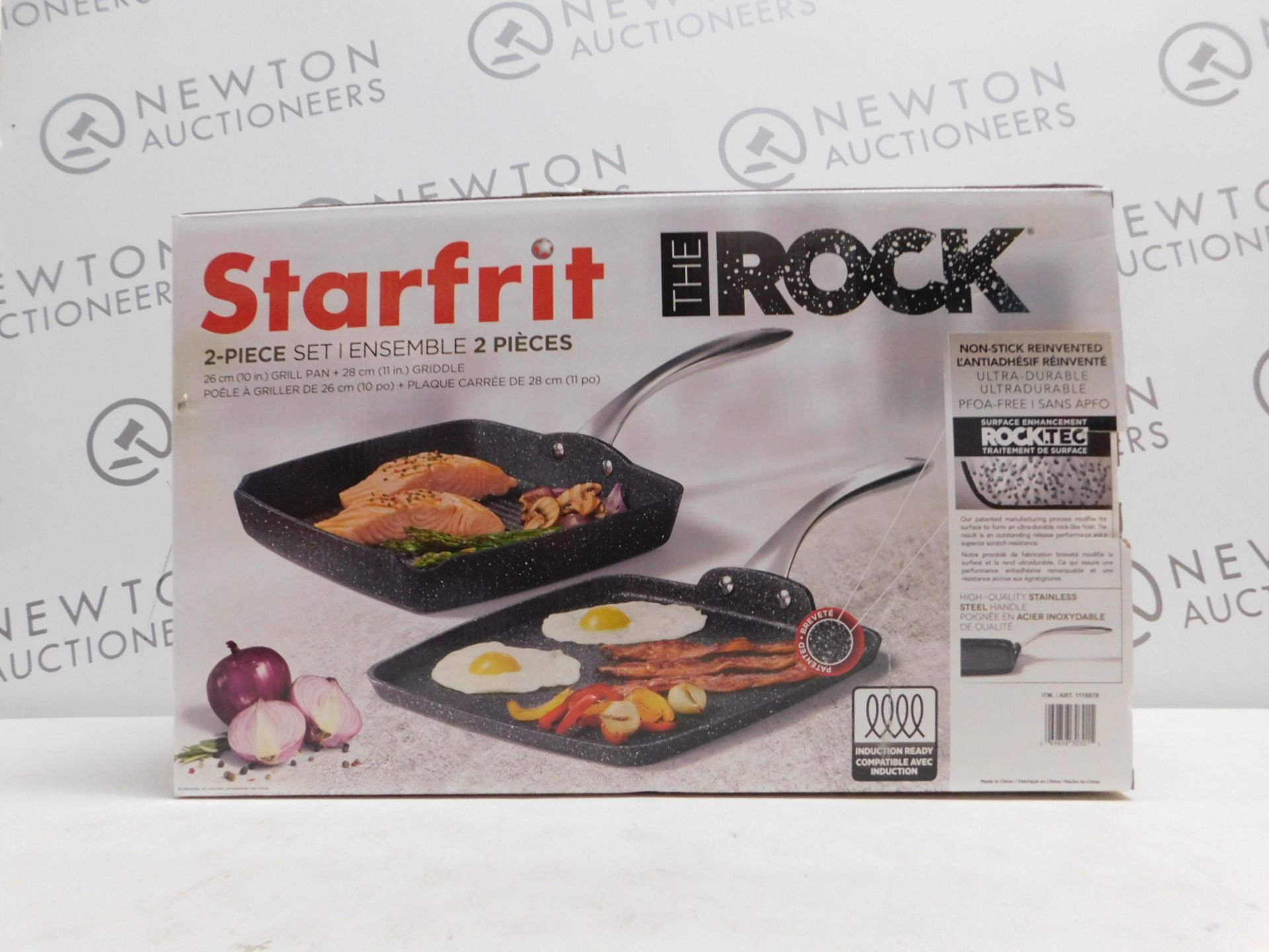 1 BOXED STARFRIT THE ROCK GRILL PAN & GRIDDLE SET RRP Â£64.99