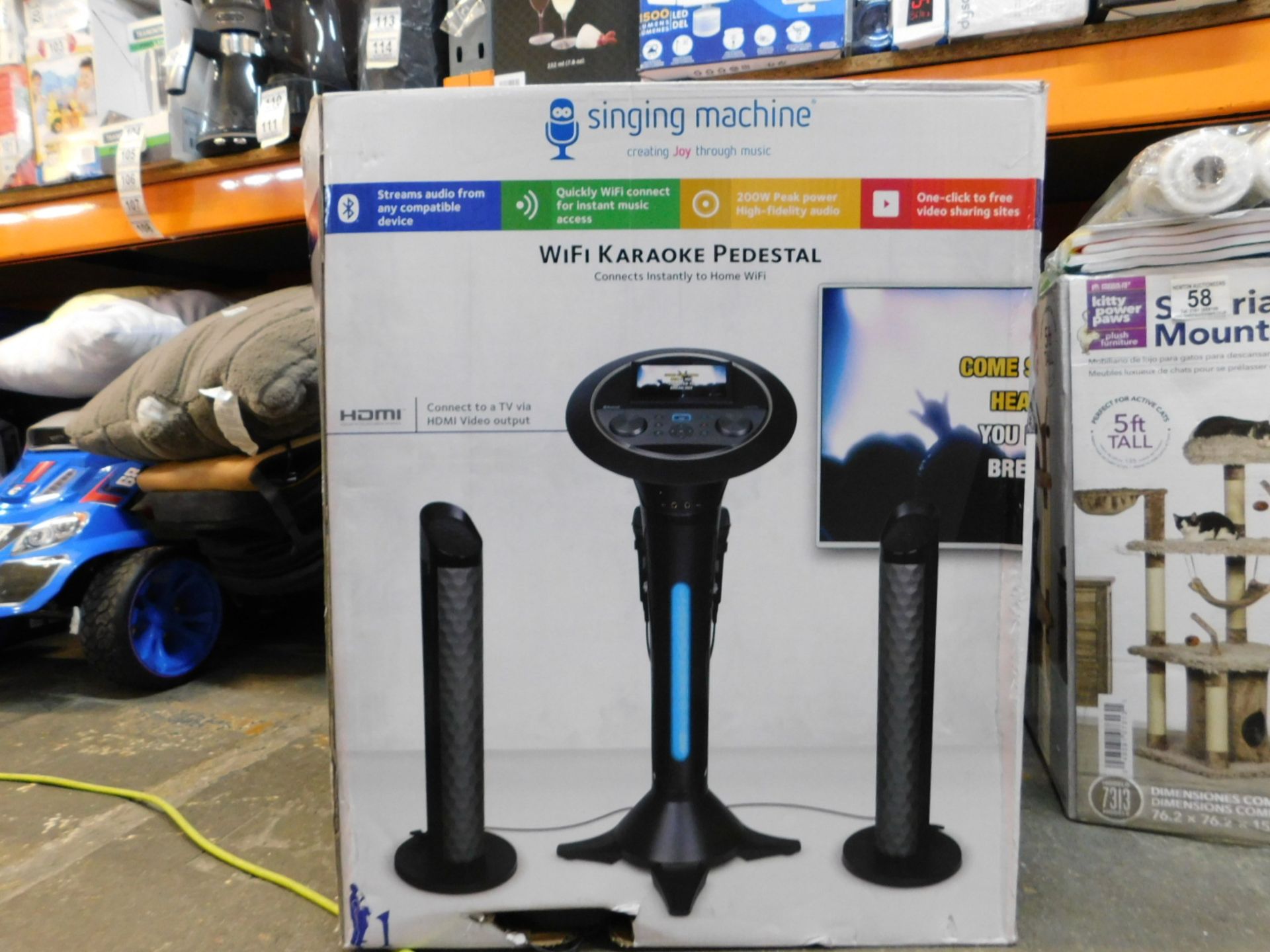 1 BOXED SINGING MACHINE WIFI KARAOKE PEDESTAL RRP Â£299.99