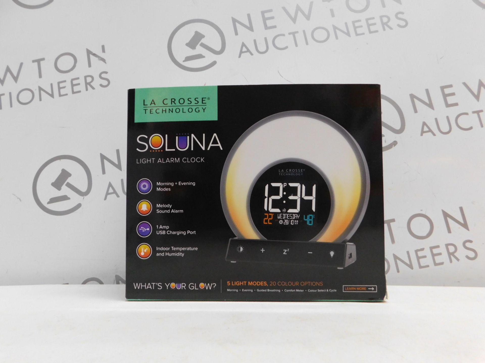 1 BOXED LA CROSSE TECHNOLOGY SOLUNA LIGHT ALARM CLOCK RRP Â£49.99