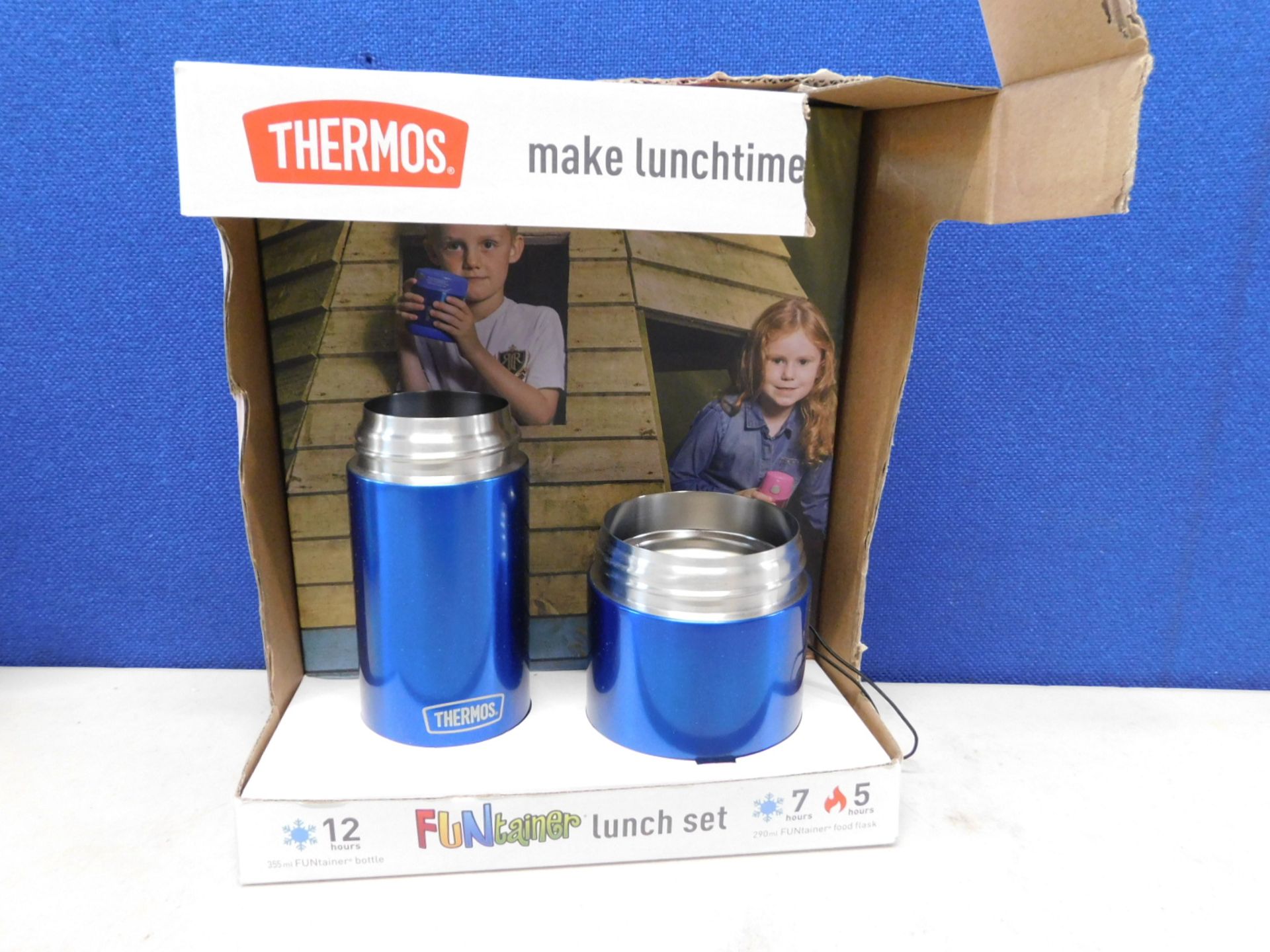 1 BOXED THERMOS FUNTAINER FOOD FLASKS RRP Â£29 (NO LIDS)