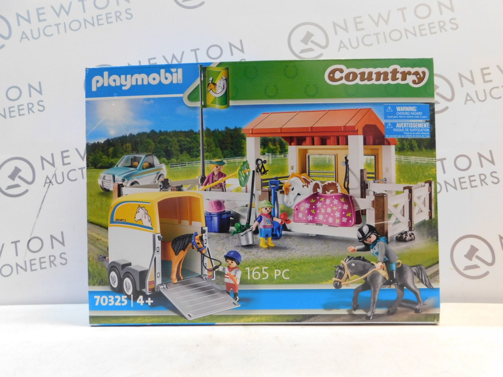 1 BOXED PLAYMOBIL COUNTRY FARM PLAY SET WITH TRAILER STABLES HORSE RRP Â£39