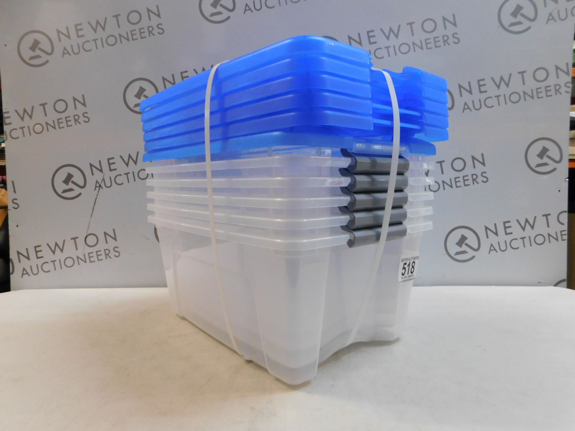 1 SET OF 5 STORAGE BOXES WITH LIDS RRP Â£34.99 (FEW LIDS CRACKED)