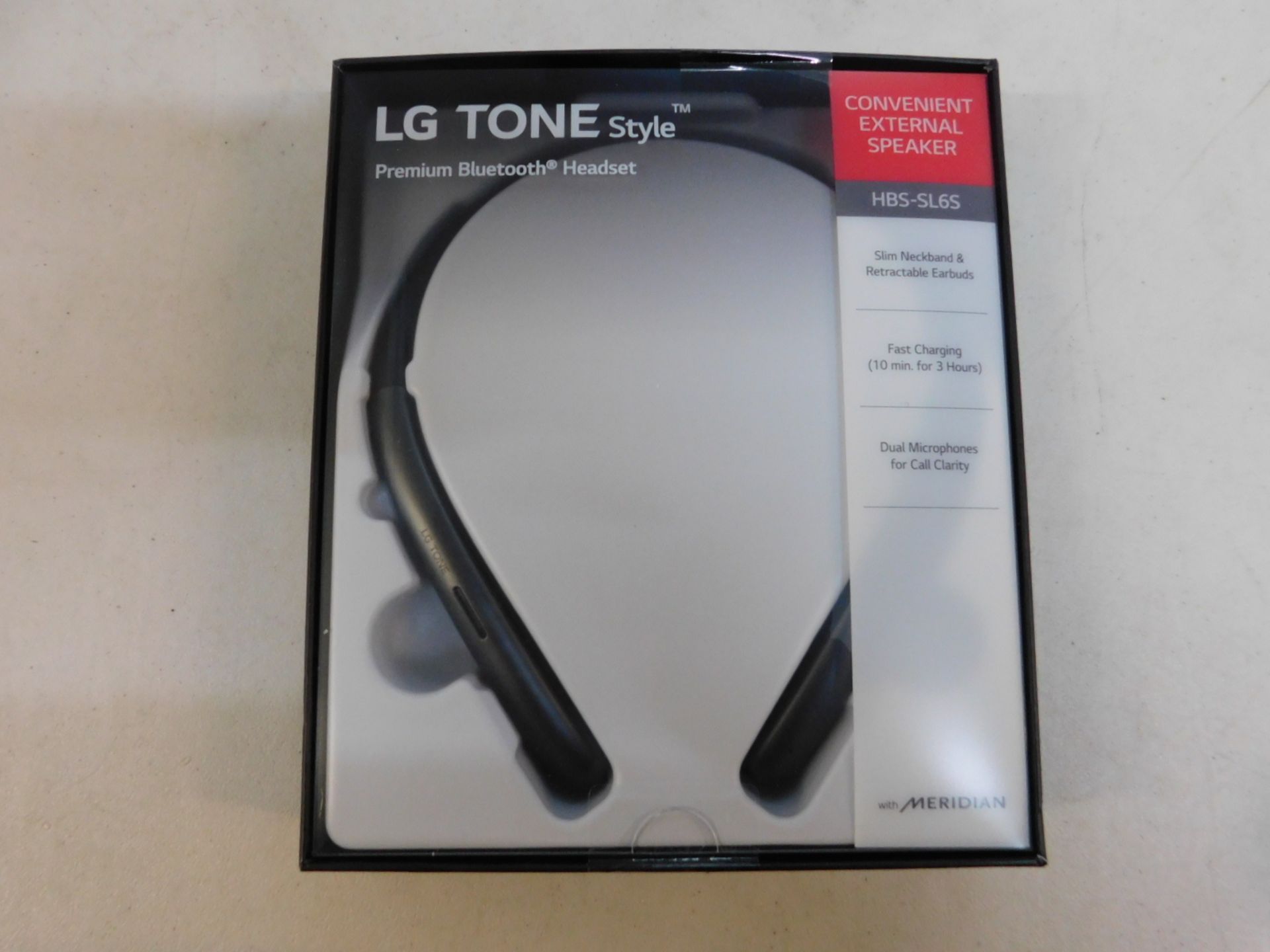1 BOXED LG TONE HBS-SL6S STYLE IN-EAR WIRELESS BLUETOOTH SPORTS HEADPHONES RRP 449.99
