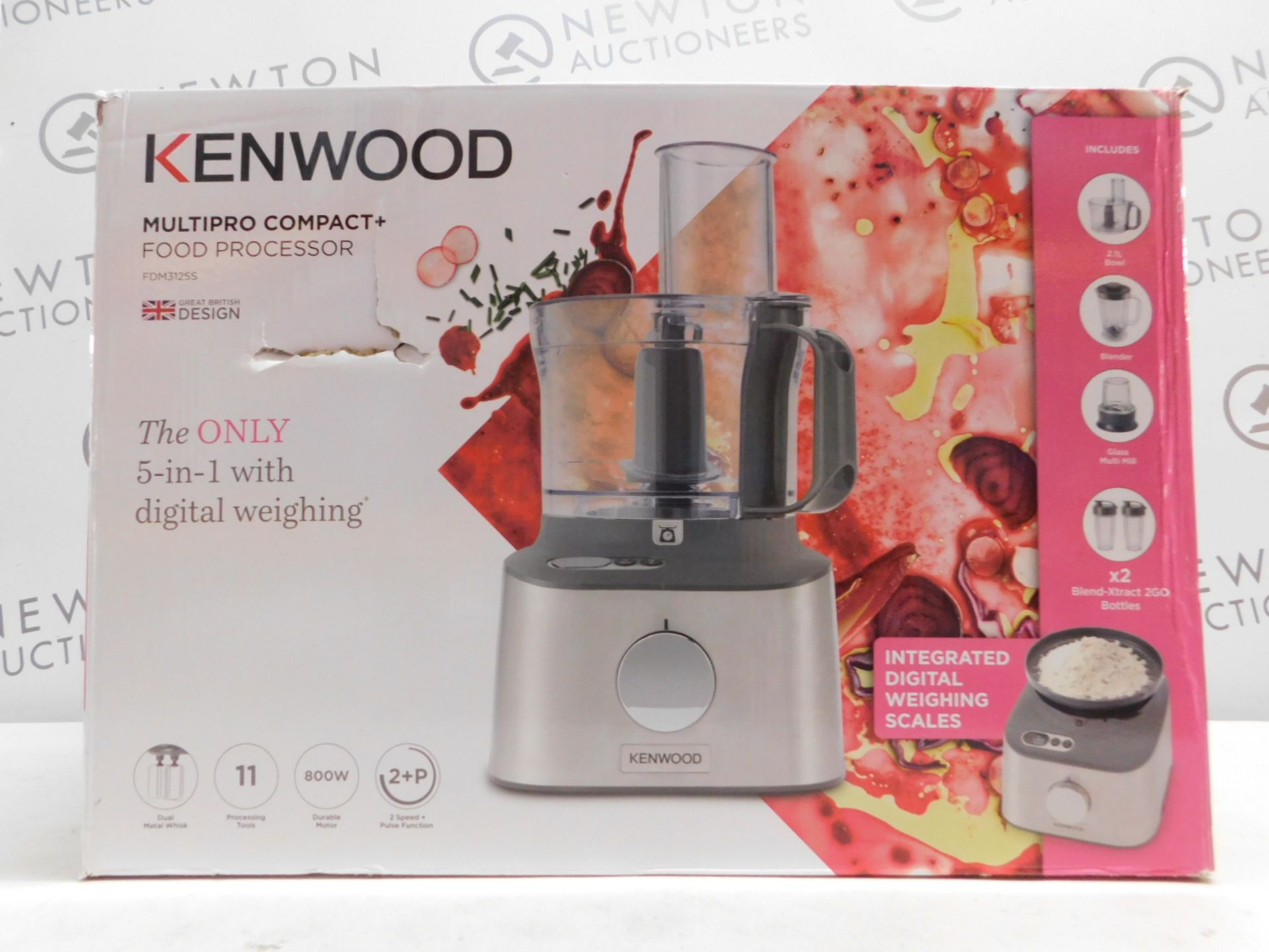 1 BOXED KENWOOD FDM312SS MULTIPRO COMPACT+ FOOD PROCESSOR WITH ACCESSORIES Â£179.99