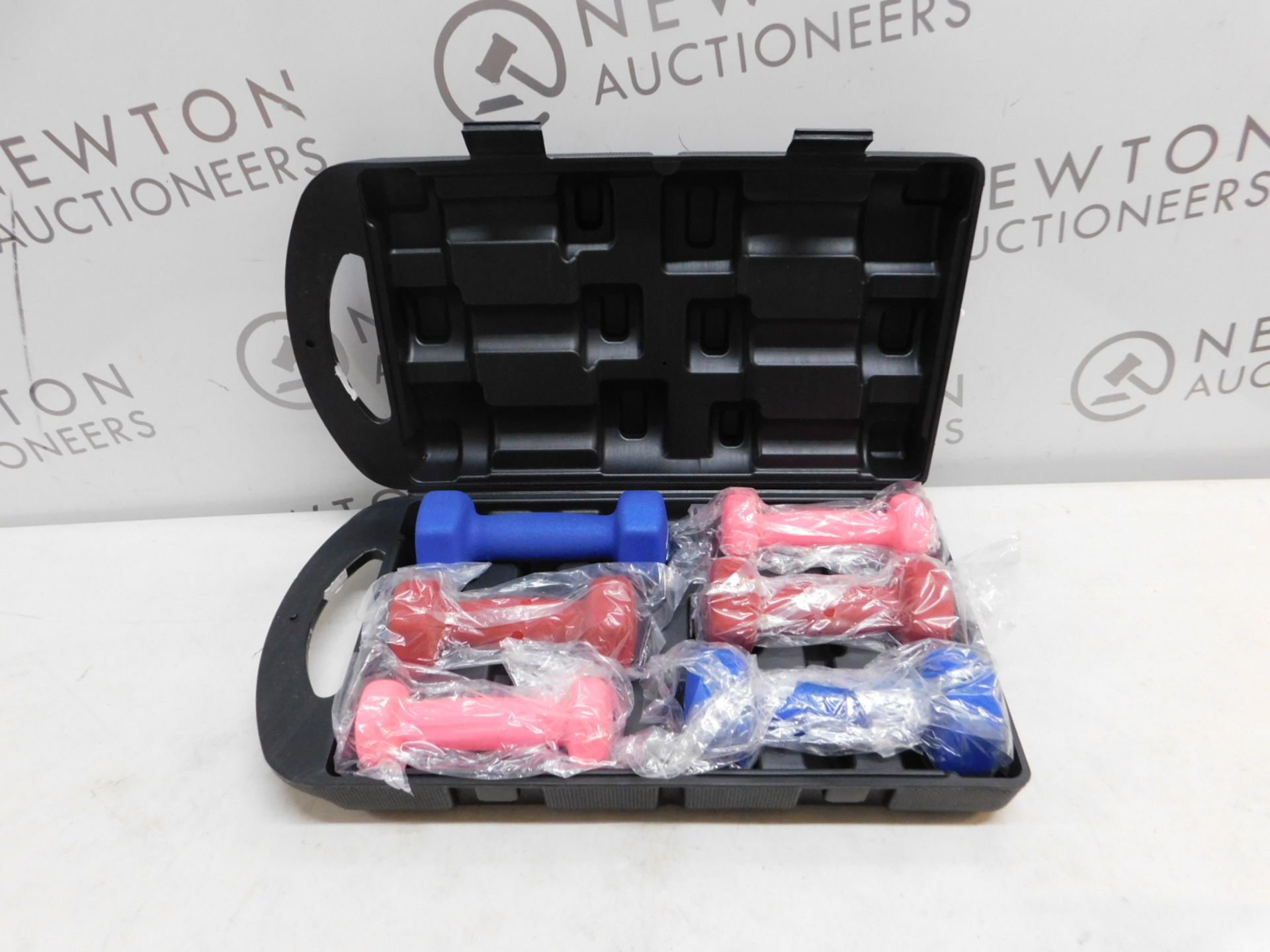 1 QUICKPLAY 6KG FITNESS DUMBELLS HAND WEIGHTS SET WITH CARRY CASE RRP Â£39