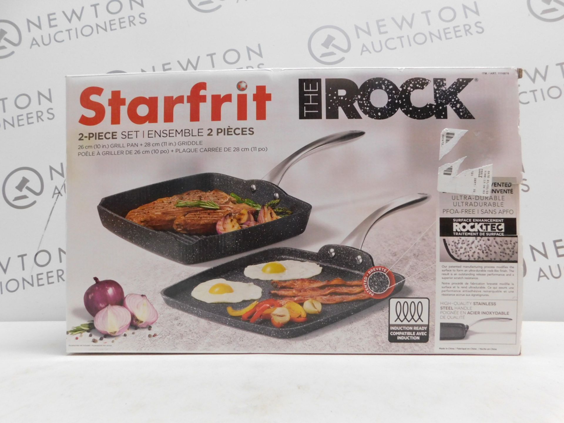 1 BOXED STARFRIT THE ROCK GRILL PAN & GRIDDLE SET RRP Â£64.99