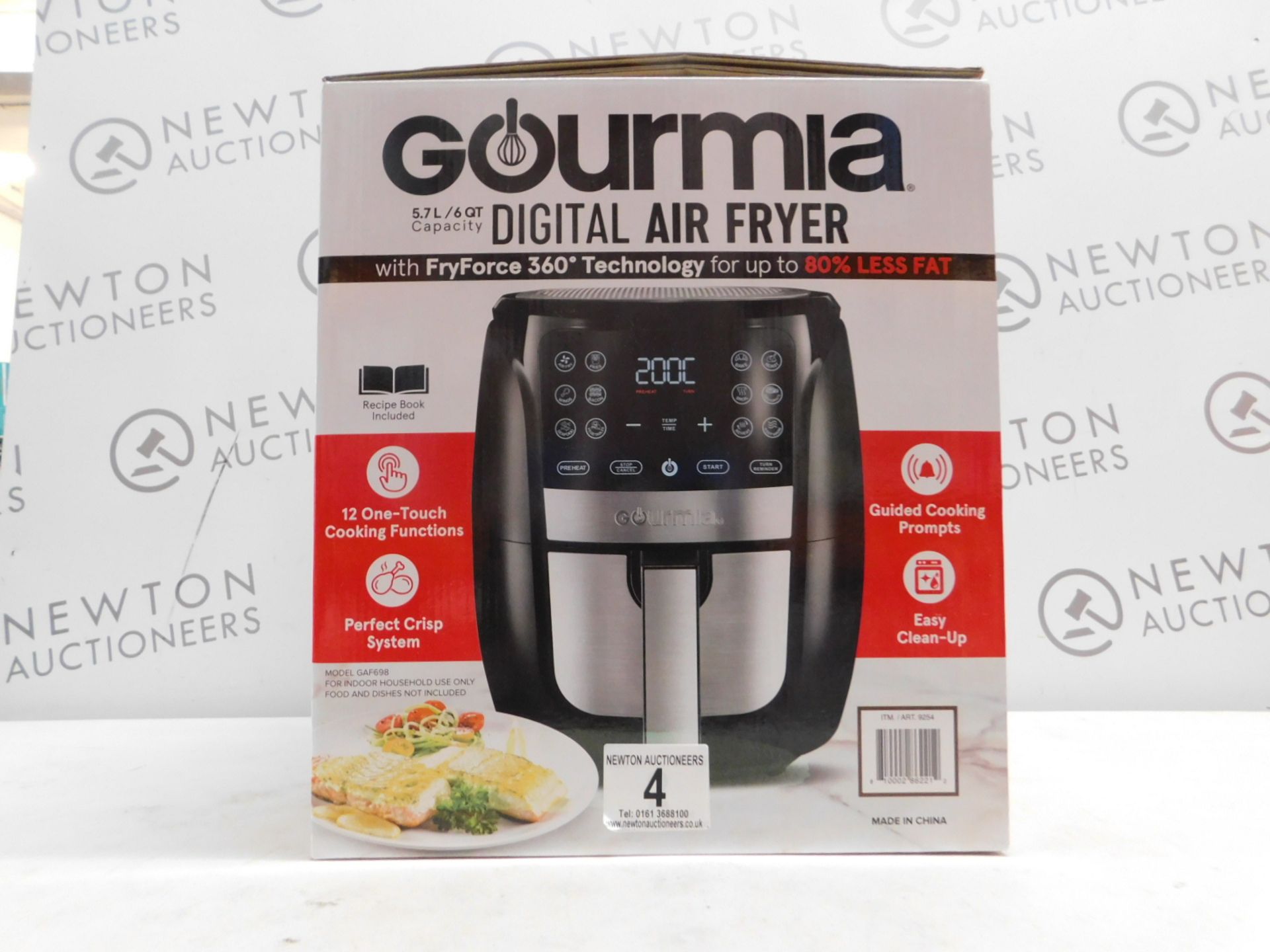 1 BOXED GOURMIA DIGITAL AIR FRYER 5.7L RRP Â£89.99 (POWERS ON, EXCELLENT CONDITION)