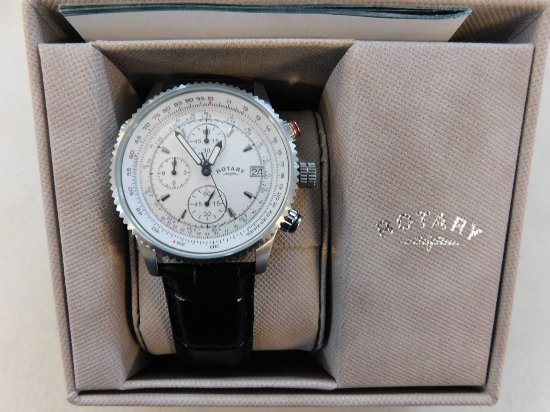 1 BOXED ROTARY GENTS CHRONOGRAPH WATCH MODEL GS00328/01 RRP Â£199