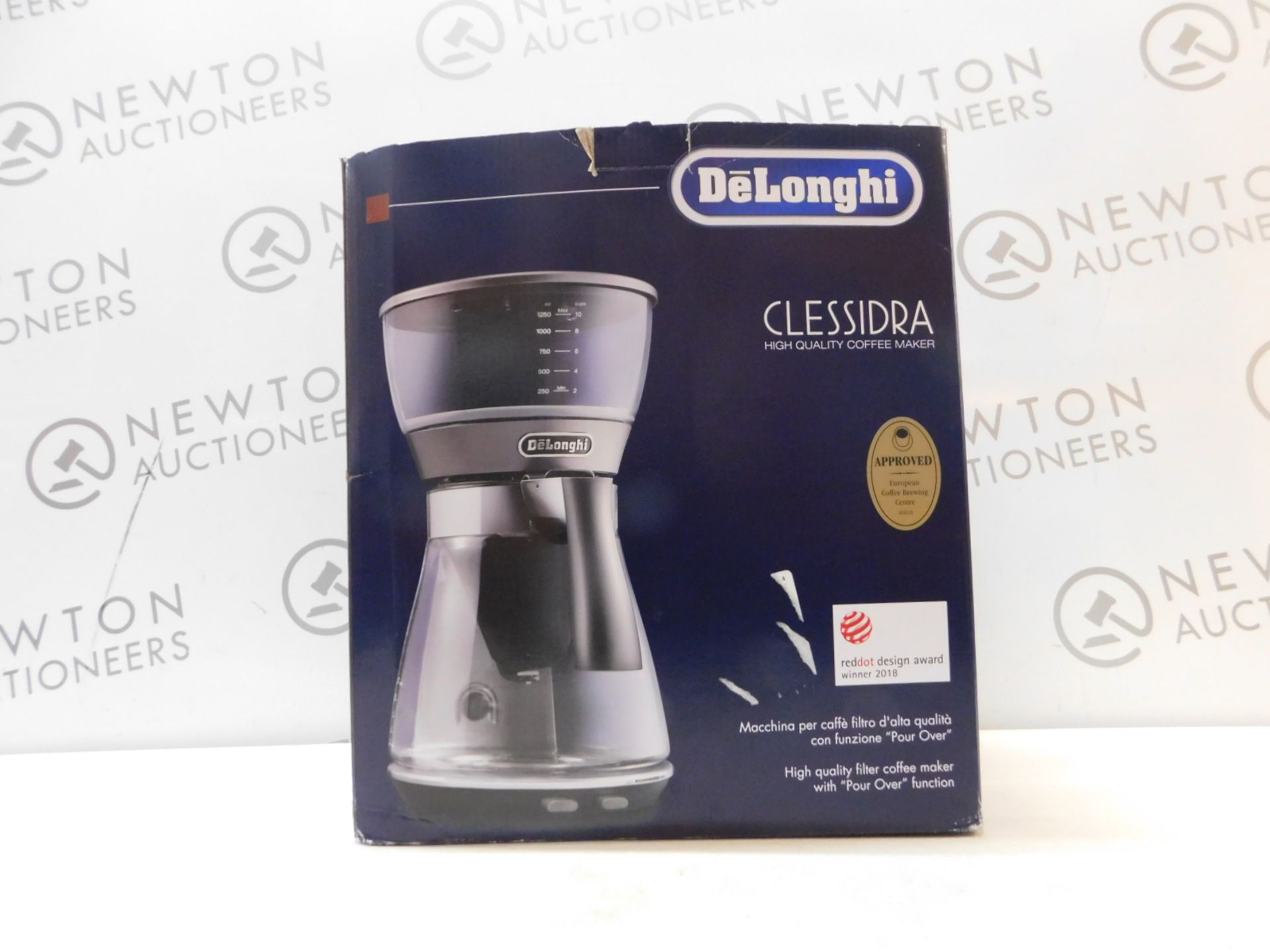 1 BOXED DELONGHI CLESSIDRA ICM17210 FILTER COFFEE MACHINE RRP Â£159 (POWERS ON)