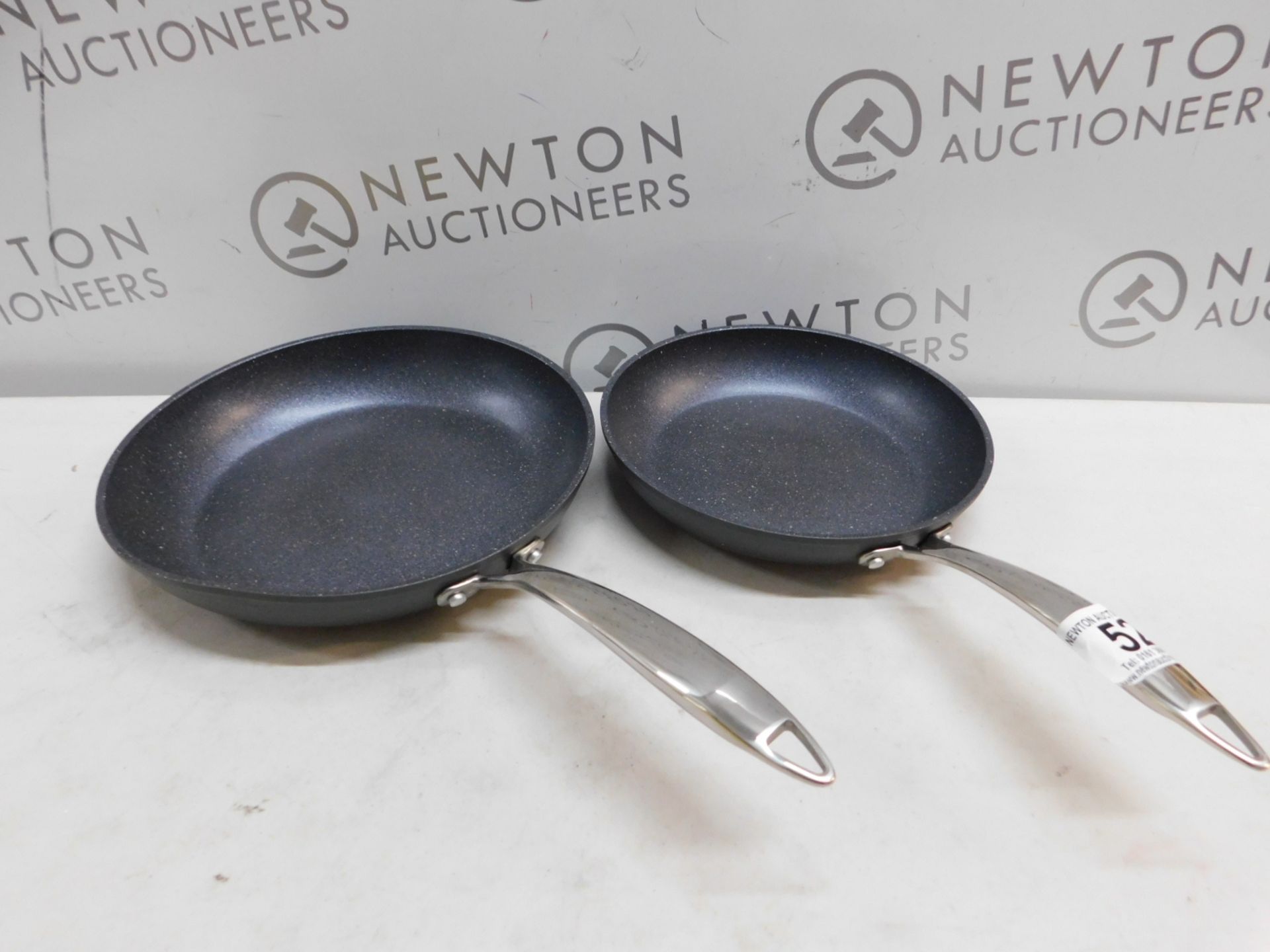 1 SET OF 2 GRANITESTONE DIAMOND PRO NON STICK FRY PANS RRP Â£79.99