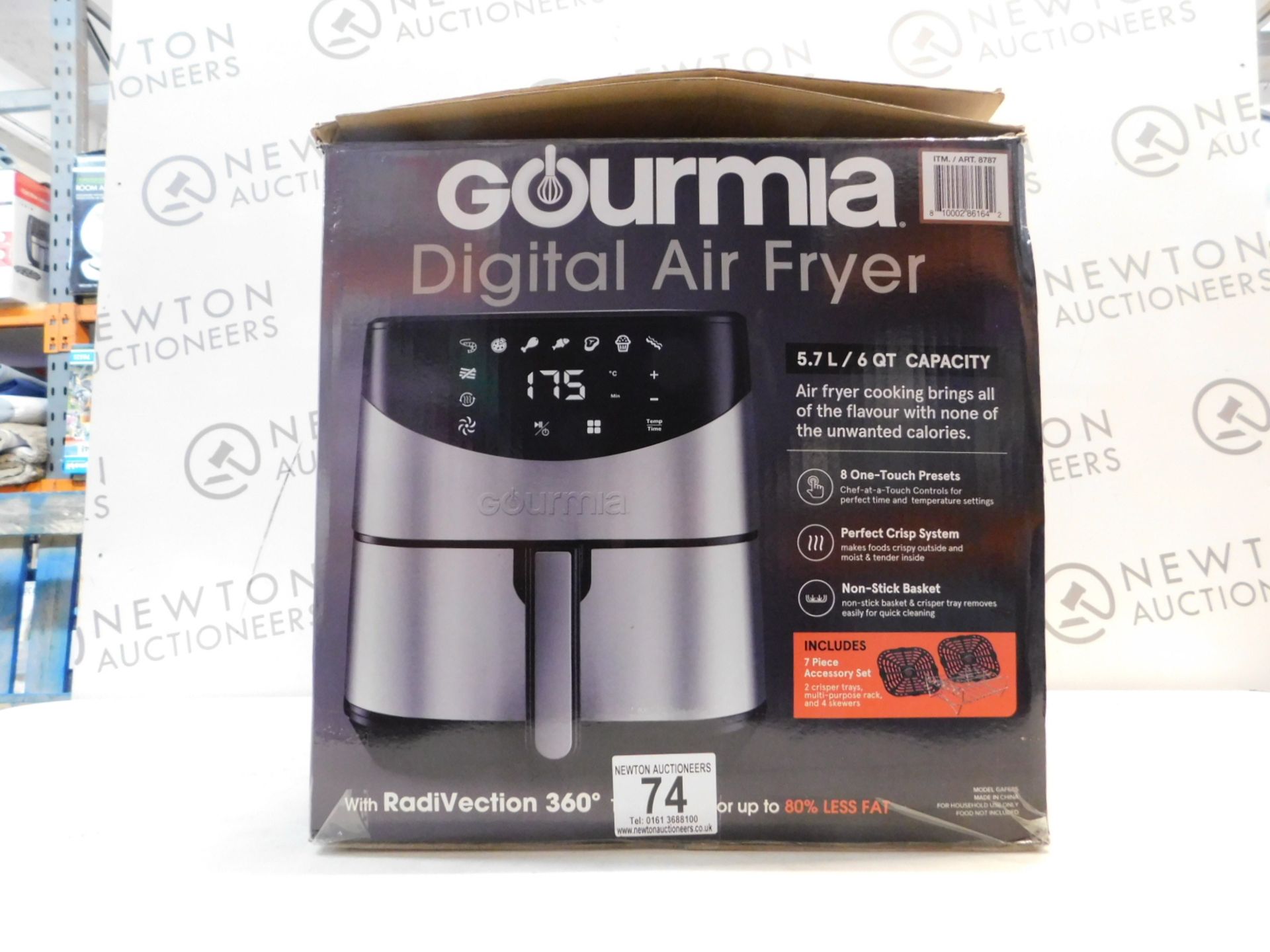 1 BOXED GOURMIA 6QT/5.7L DIGITAL AIR FRYER RRP Â£89.99