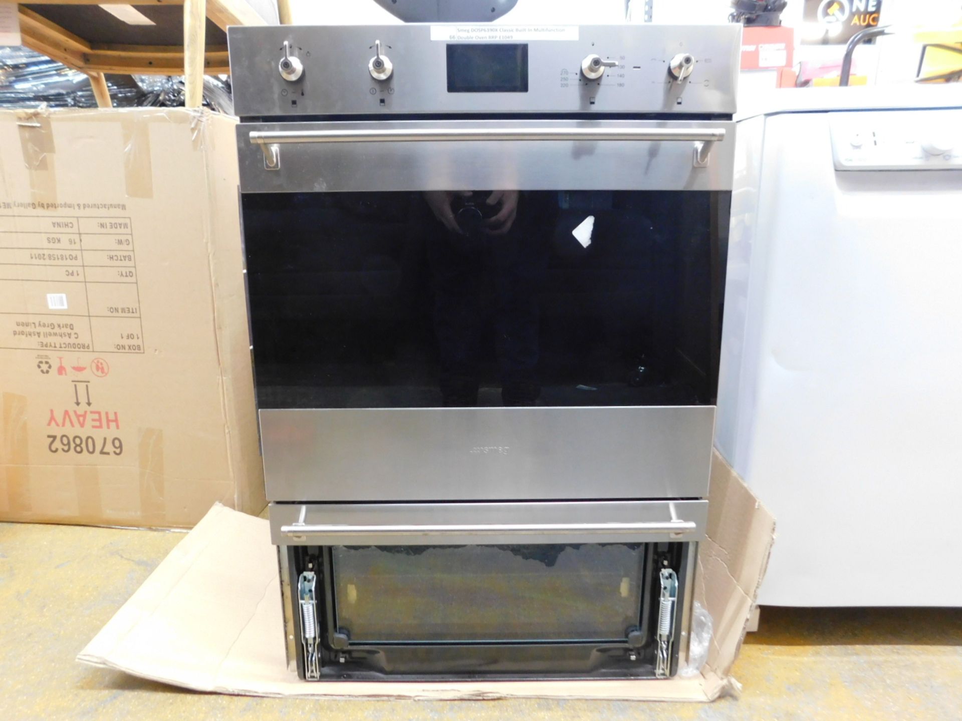 1 SMEG CLASSIC DOSP6390X ELECTRIC DOUBLE OVEN RRP Â£1199 [MPS] (HEAVILY USED, 1 SWITCH IS LOOSE,
