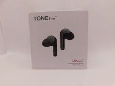 1 BOXED LG TONE FREE EARPHONES WITH MERIDIAN TECHNOLOGY MODEL HBS-FN6 RRP Â£119.99