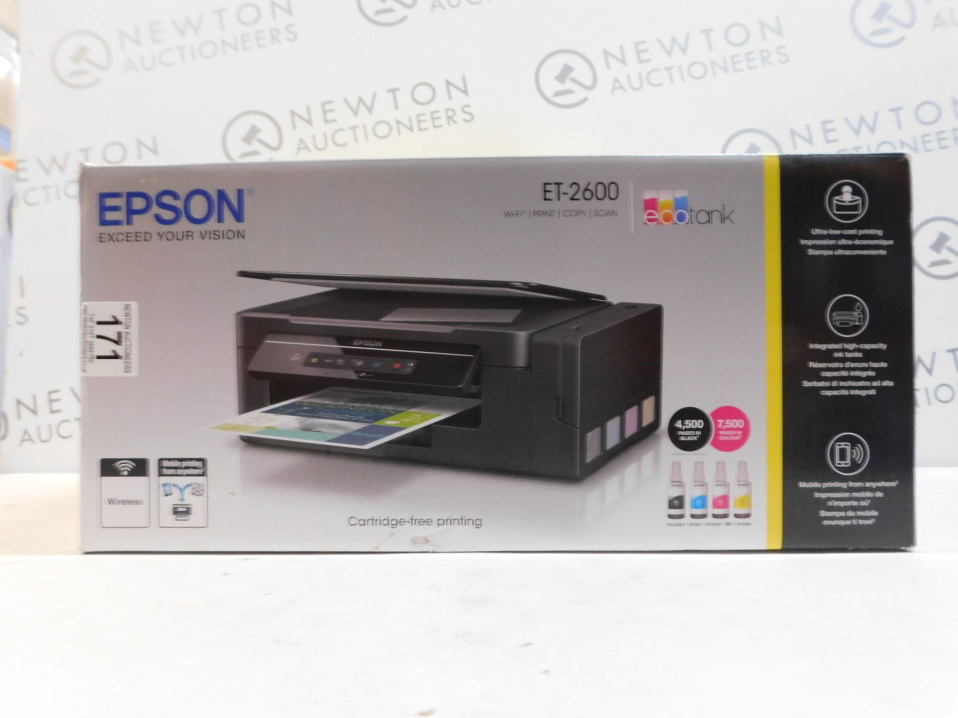 1 BOXED EPSON ECOTANK ET-2600 MULTIFUNCTION PRINTER RRP Â£199