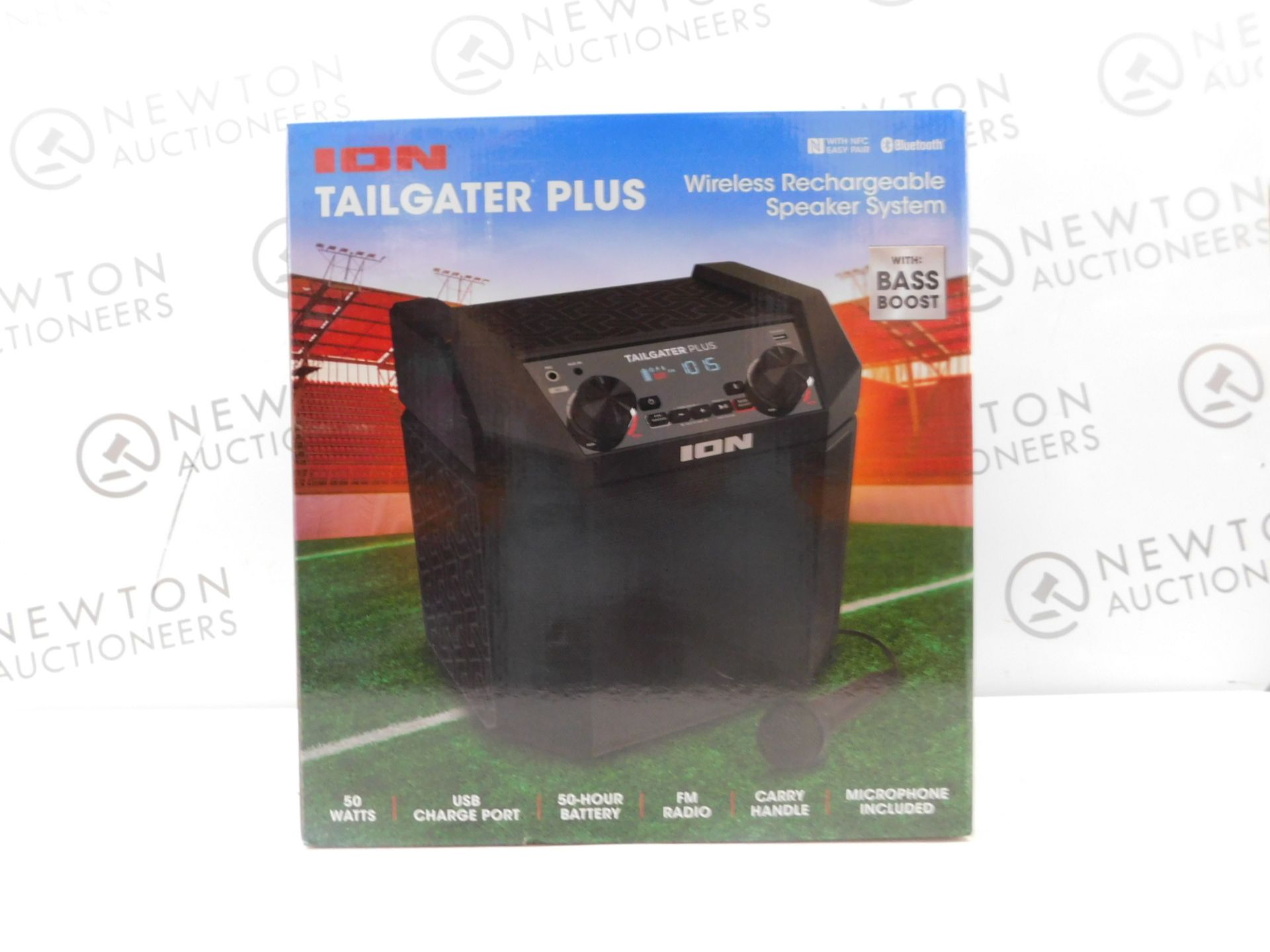 1 BOXED ION TAILGATER PLUS WIRELESS RECHARGEABLE PORTABLE SPEAKER SYSTEM RRP Â£129 (WORKING, MIC