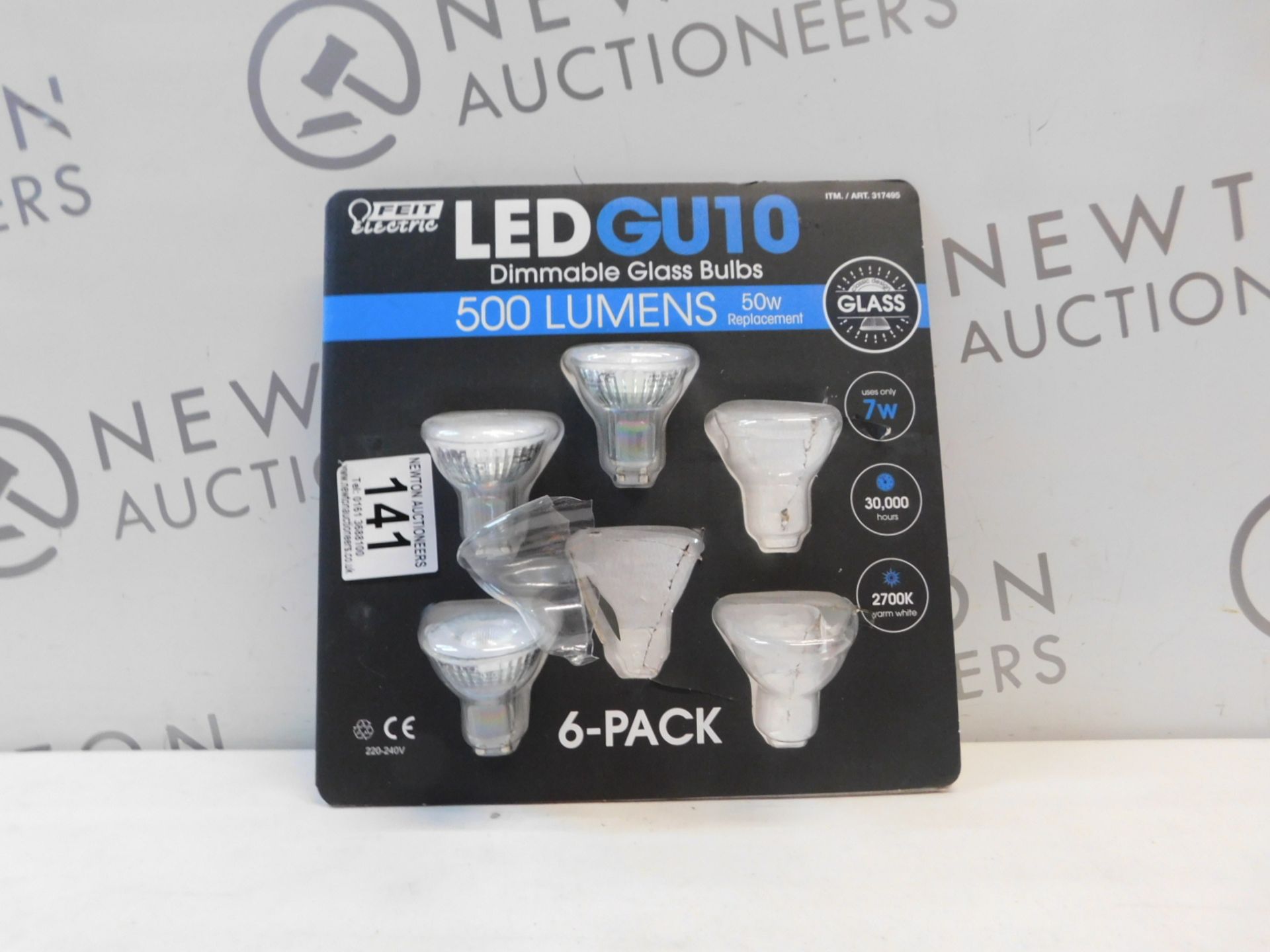 1 PACK OF 3 FEIT ELECTRIC GU10 LED DIMMABLE 50W REPLACEMENT BULBS RRP Â£29.99