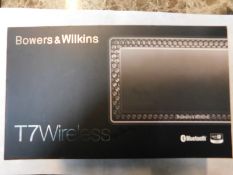 1 BOXED BOWERS AND WILKINS T7 WIRELESS BLUETOOTH SPEAKER RRP Â£239.99 (POWERS ON/WORKS)