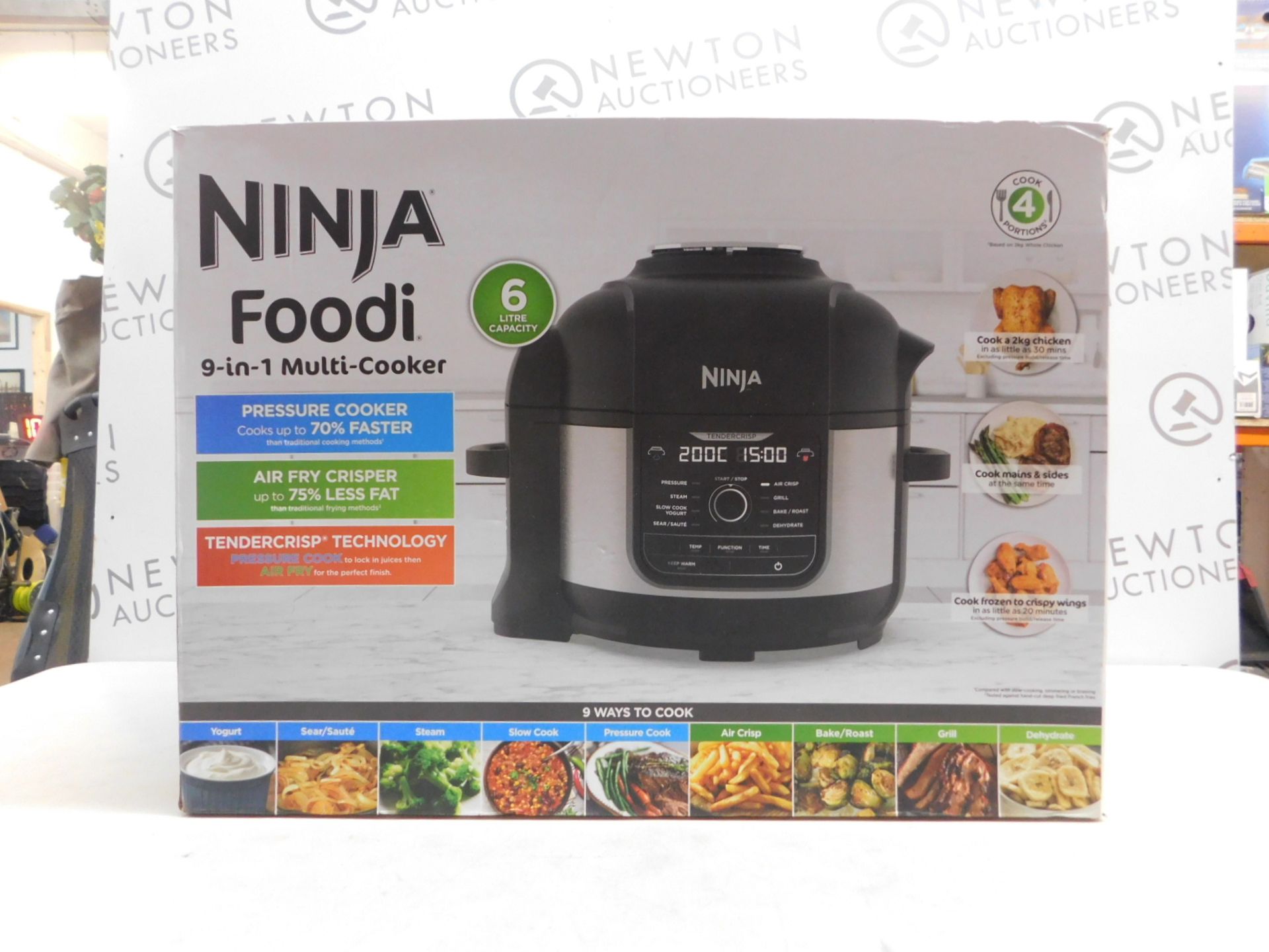 1 BOXED NINJA FOODI 9-IN-1 MULTI-COOKER 6L MODEL OP350UK RRP Â£199