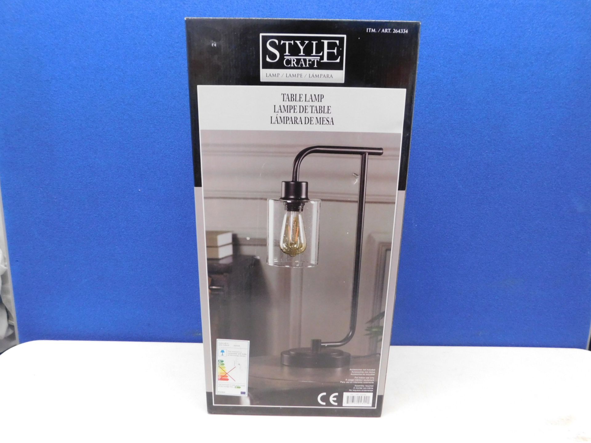 1 BOXED STYLECRAFT TOUCH LUCAS TABLE LAMP RRP Â£49.99