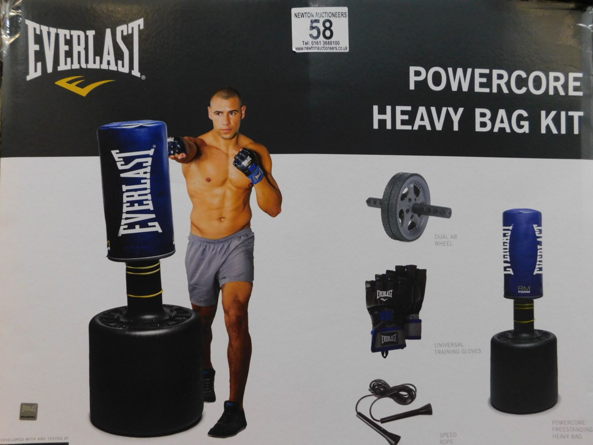 1 BOXED EVERLAST FIT POWERCORE FREESTANDING HEAVY BAG KIT RRP Â£199