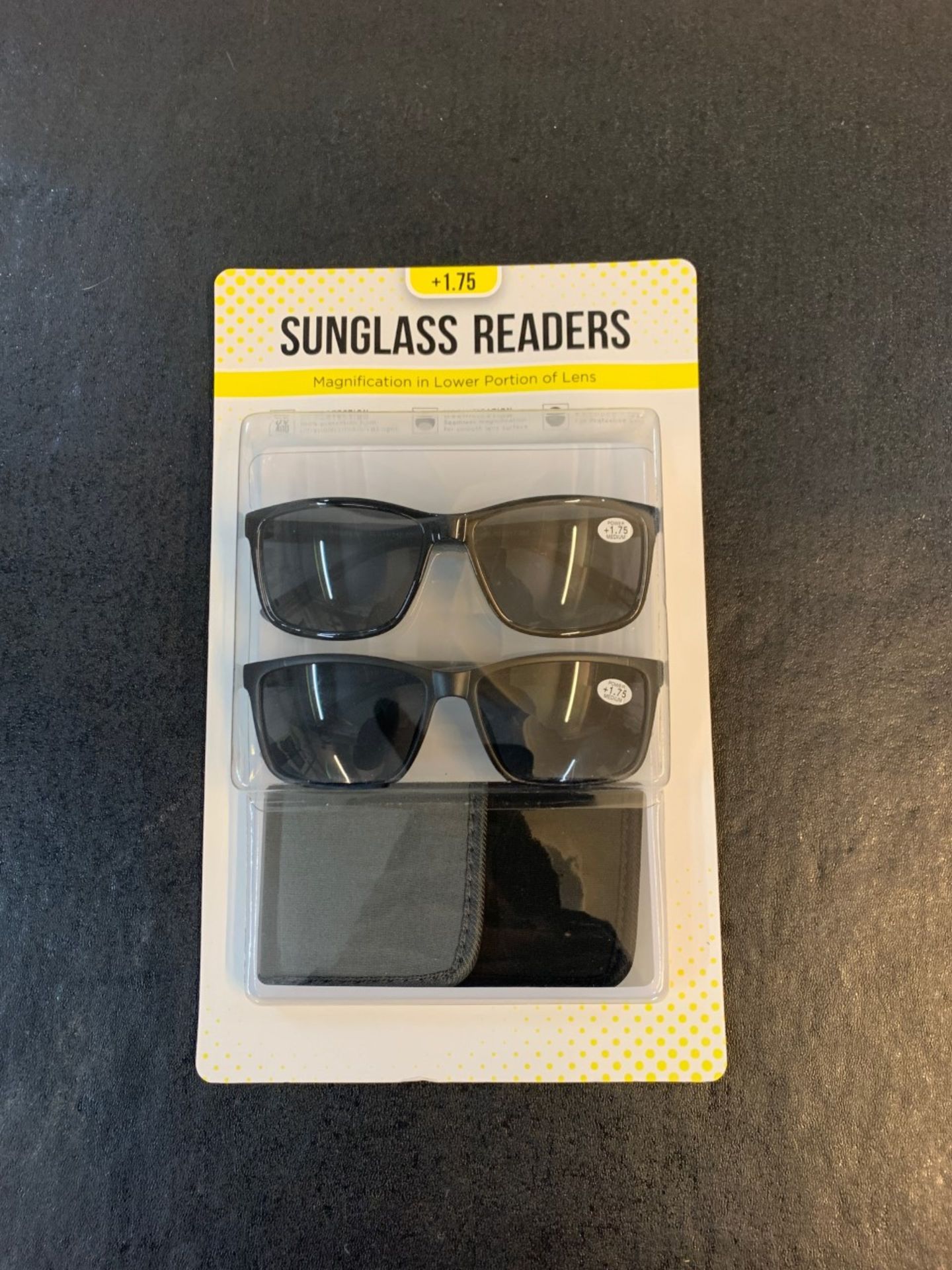 1 BRAND NEW PACK OF SUNGLASS READERS IN +1.75 STRENGTH RRP Â£19.99