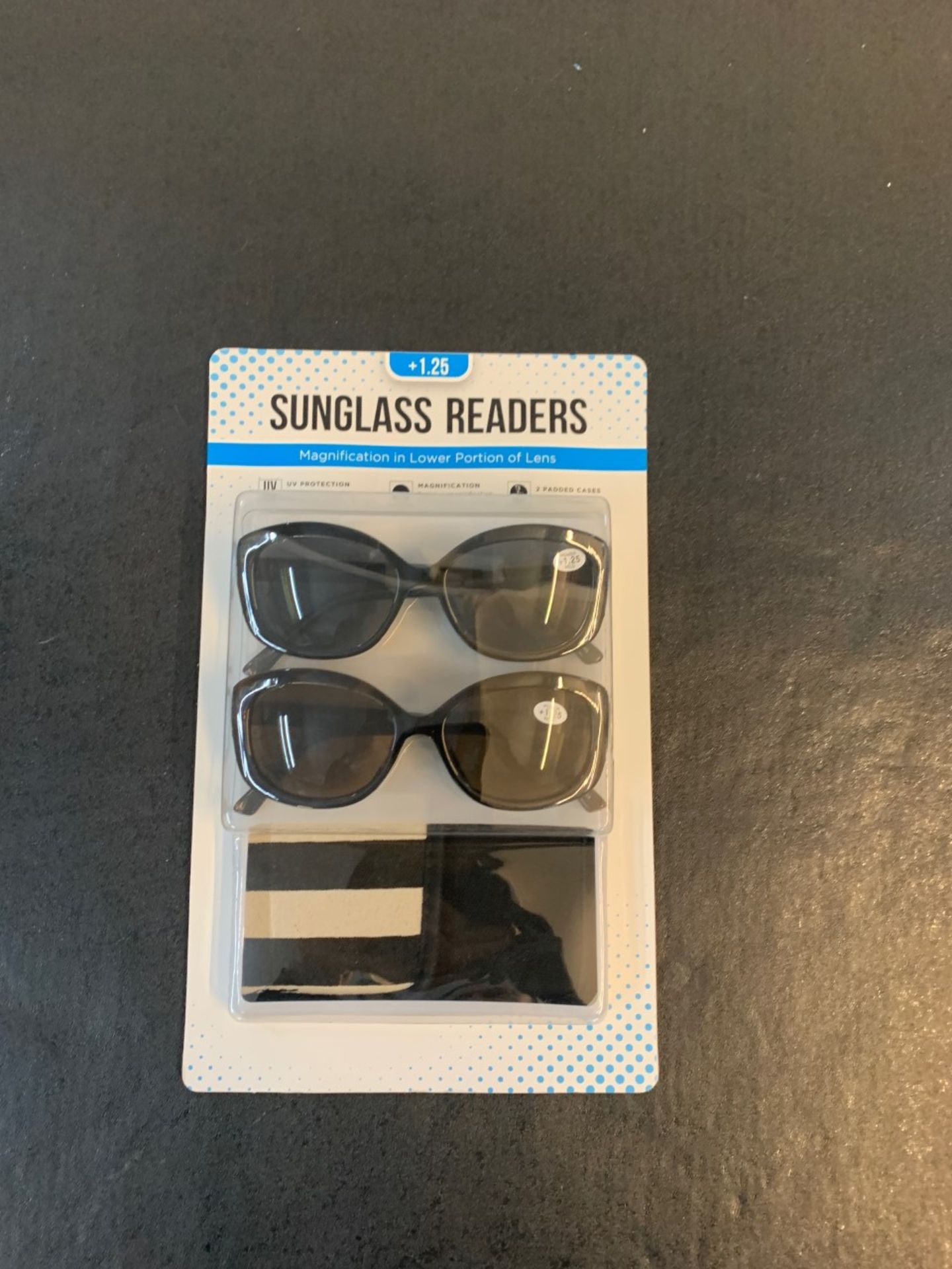 1 BRAND NEW PACK OF SUNGLASS READERS IN +1.25 STRENGTH RRP Â£19.99