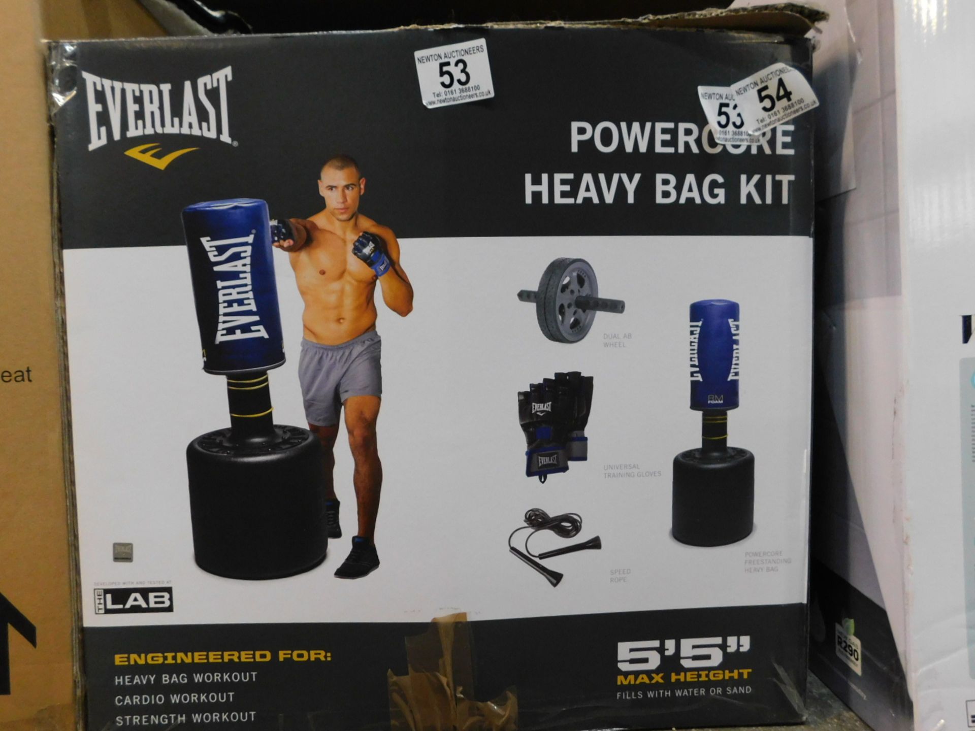 1 BOXED EVERLAST FIT POWERCORE FREESTANDING HEAVY BAG KIT RRP Â£199