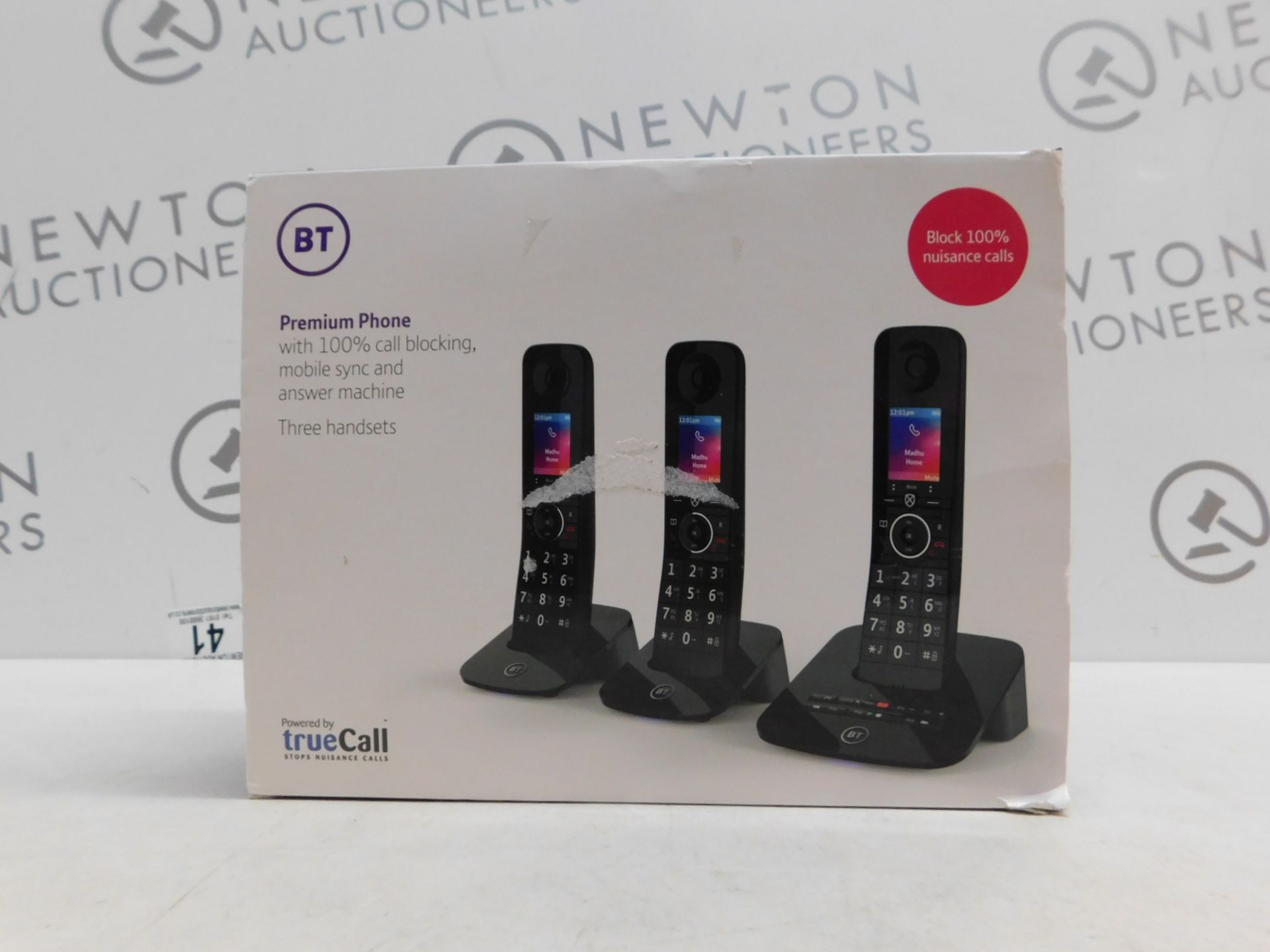 1 BOXED BT PREMIUM TRIO CORDLESS PHONE SET RRP Â£119.99