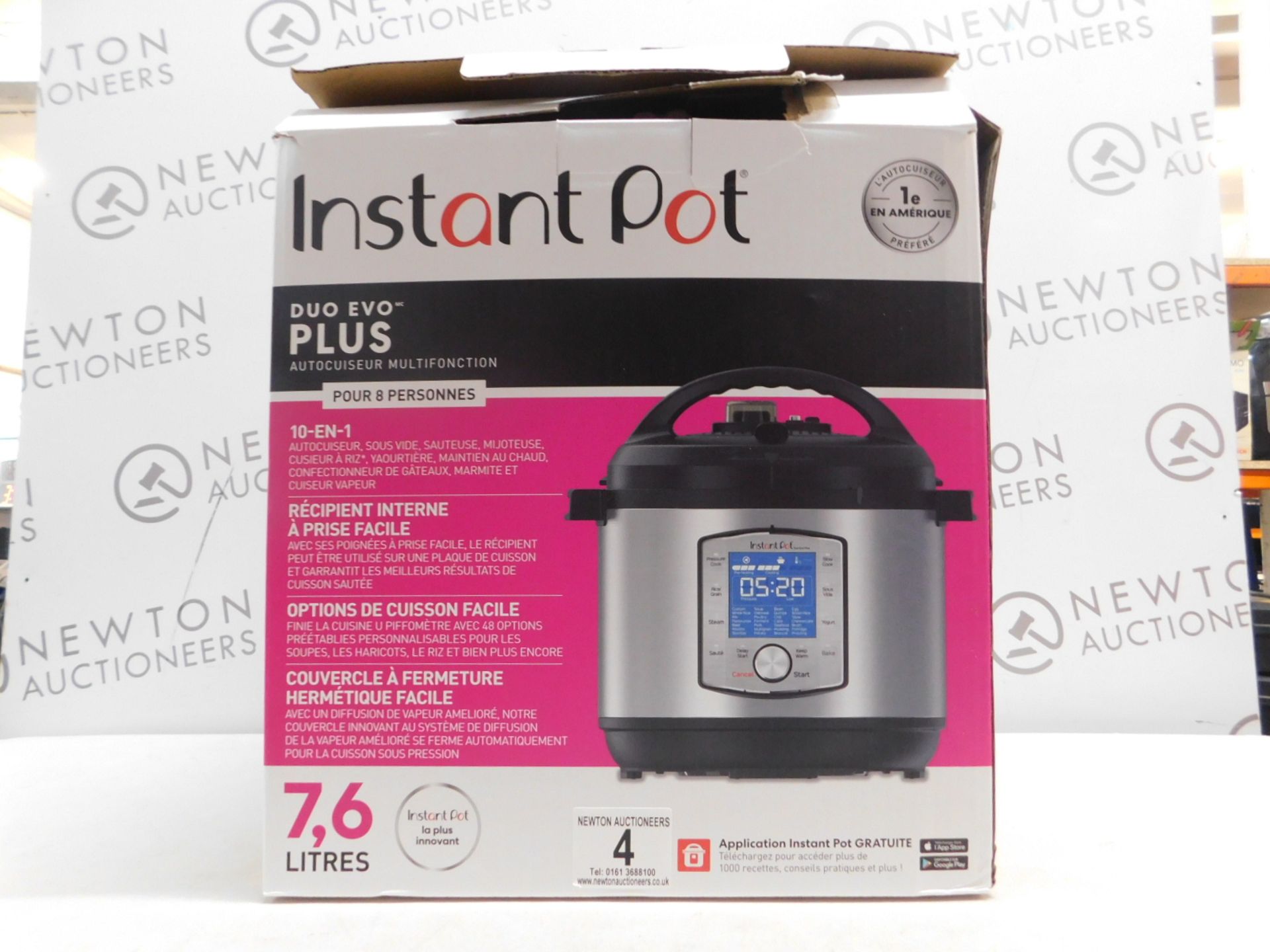 1 BOXED INSTANT POT DUO EVO PLUS 10 IN 1 ELECTRIC PRESSURE COOKER 7.6L RRP Â£149