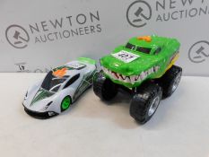 1 ROAD RIPPERS WHEELIE MONSTERS CROCODILE TRUCK AND POLICE CAR RRP Â£19