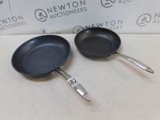 1 SET OF 2 GRANITESTONE DIAMOND PRO NON STICK FRY PANS RRP Â£79.99