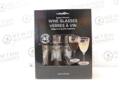 1 BOXED ARGENTIA RIDGE 40 PACK ELEGANT DISPOSABLE WINE GLASSES RRP Â£29