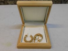 1 BOXED 14KT GOLD BEADED EARRINGS RRP Â£399 (ON 1 EARRING BEADS COMING OFF)