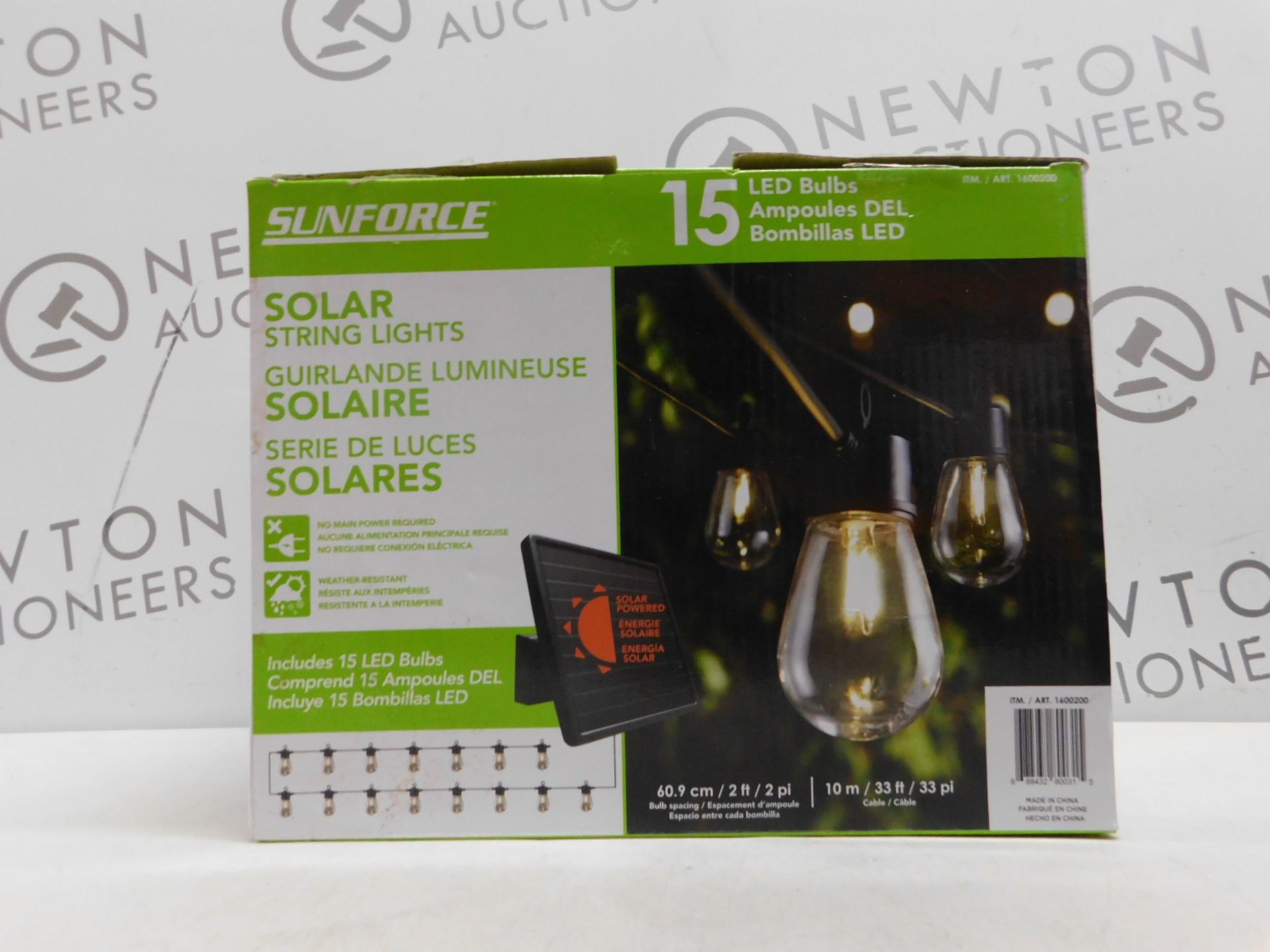 1 BOXED SOLAR POWERED INDOOR/OUTDOOR STRING LIGHTS RRP Â£49.99