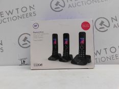 1 BOXED BT PREMIUM TRIO CORDLESS PHONE SET RRP Â£119.99