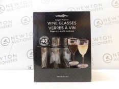 1 BOXED ARGENTIA RIDGE 40 PACK ELEGANT DISPOSABLE WINE GLASSES RRP Â£29