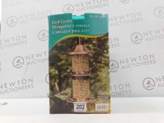 1 BOXED COPPER PLATED & GLASS BIRD FEEDER RRP Â£39