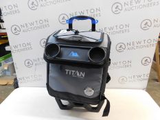 1 TITAN 22.5 LITRE 60 CAN ROLLING COOLER WITH ALL TERRAIN CART RRP Â£59