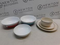 1 SET OF STONEWARE CERAMIC SERVING BOWLS AND PLATES RRP Â£29