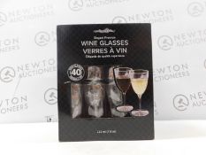 1 BOXED ARGENTIA RIDGE 40 PACK ELEGANT DISPOSABLE WINE GLASSES RRP Â£29