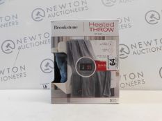 1 BOXED BROOKSTONE HEATED THROW 127 X 152 CM RRP Â£44.99