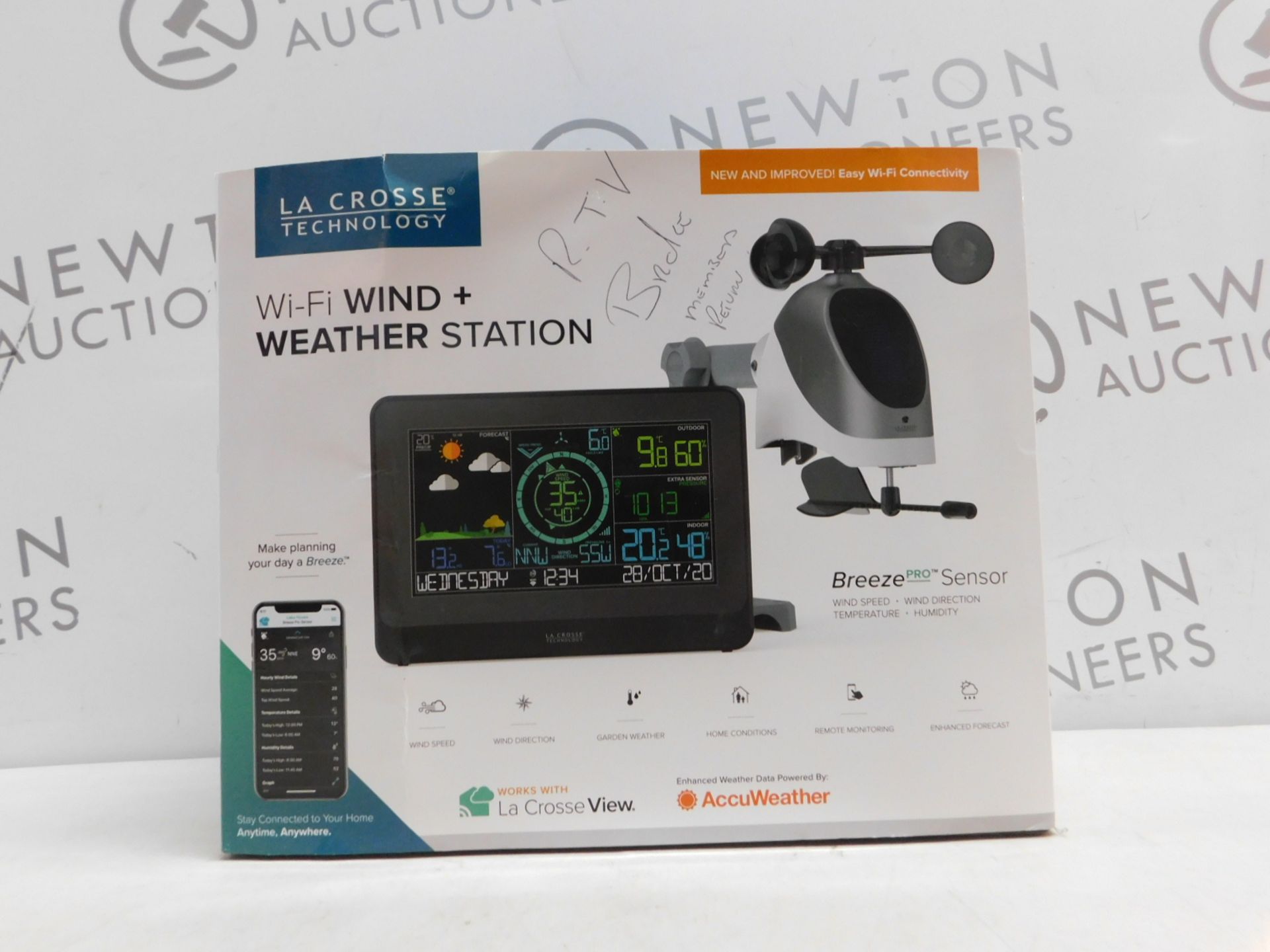 1 BOXED LA CROSSE TECHNOLOGY WI-FI WIND PLUS WEATHER STATION RRP Â£99.99