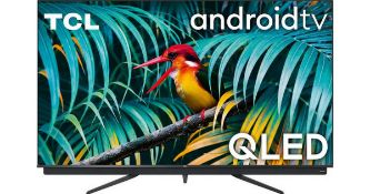 1 BOXED TCL 55C815 55" QLED 4K ULTRA HD ANDROID TV WITH STAND AND REMOTE RRP Â£599 (WORKING)