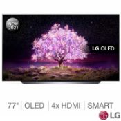 1 LG OLED77C14LB 77" SMART 4K ULTRA HD HDR OLED TV WITH GOOGLE ASSISTANT & AMAZON ALEXA WITH STAND